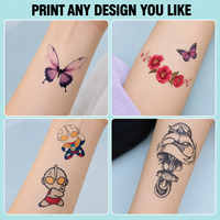 Papier de transfert pour tatouage temporaire imprimable DIY A4 vierge pour imprimante jet d'encre, autocollant de tatouage factice personnalisé pour l'art corporel
