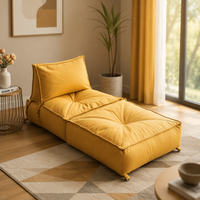 Multifunktionaler 2-in-1 Einzelner Komprimierter Sitzsack Faulenzerstuhl Liegestuhl Couch für Zuhause Wohnzimmer Schlafzimmer Hotel