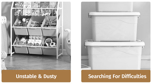 MIGO orso <span class=keywords><strong>per</strong></span> <span class=keywords><strong>bambini</strong></span> libreria con scatola giocattolo organizzatore <span class=keywords><strong>per</strong></span> <span class=keywords><strong>bambini</strong></span> libreria <span class=keywords><strong>per</strong></span> camera da letto <span class=keywords><strong>per</strong></span> <span class=keywords><strong>bambini</strong></span> ragazzi e ragazze regali età 3 + - Product Image 2