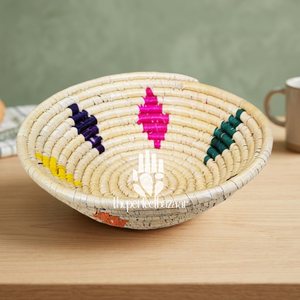 Grand panier de rangement circulaire de luxe en herbe de Moonj naturelle de 11 pouces - Écologique et durable, taille mini pour vêtements - Product Image 1