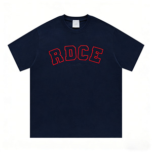 Camiseta de Algodón Lisa con Bordado, Color Sólido, Personalizable, Talla Grande para Hombre, Venta al Por Mayor - Product Image 2