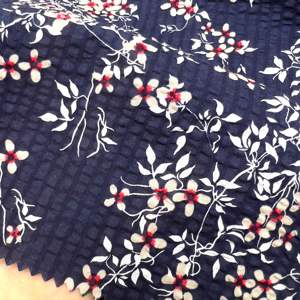 Tela <span class=keywords><strong>de</strong></span> Algodón con Estampado Floral Verde Marino, Material Antiarrugas, Textil para Vestidos <span class=keywords><strong>de</strong></span> Jardín, 50 Pulgadas, 80 g/m², Transpirable - Product Image 5