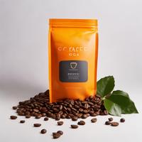 Sachet Doypack Holographique Anti-odeur avec Valve de Dégazage Unidirectionnelle Sans BPA de Qualité Alimentaire pour Café en Grains Entiers Malabar d'Inde (Café de la Pluie)