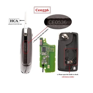 Llave Inteligente de Repuesto para <span class=keywords><strong>Citroen</strong></span> C2 C3 <span class=keywords><strong>C4</strong></span> C5 C6 C8, ASK/FSK 433Mhz ID46, Llave Remota Plegable con Luz, Llave de Coche con Chip VA2/HCA, CE0523 Ce0536 - Product Image 2