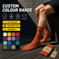 Chaussettes de sport en coton pour hommes, de marque, de luxe, avec logo, imprimées, personnalisées, en tricot, pour le sport, emballage de marque
