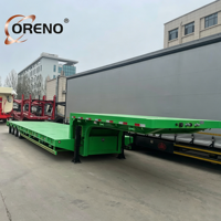 Semi-remorque surbaissée robuste de 80 tonnes, multi-essieux, pour le transport de machines, vente directe usine Chine, pour l'Amérique du Sud