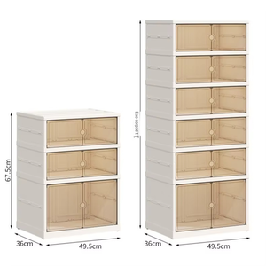 <span class=keywords><strong>Scarpiera</strong></span> Pieghevole in <span class=keywords><strong>Plastica</strong></span> Trasparente a Singolo Ripiano <span class=keywords><strong>con</strong></span> Assorbimento Magnetico Rinforzato, Design Moderno e Sostenibile - Product Image 4