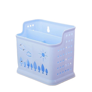 Multifunctional Chopstick Holder Lattice Type Square <b>Plastic</b> <b>Kitchen</b> Draining Rack With Hanging Design For Chopsticks Spoon - Product Image 5