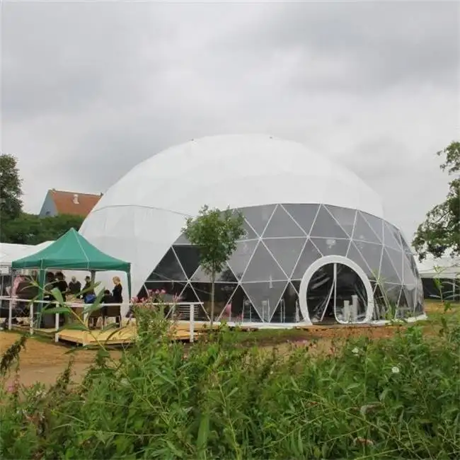 Dijual 100 Orang Acara Luar Ruangan Mewah Tahan Air IGOO Geodesic Rumah Kubah Kit Tenda