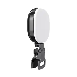 360 degrés téléphone portable Selfie lumière de remplissage Portable Mini Led lumière de conférence Kit d'éclairage de vidéoconférence avec support de pince pour ordinateur portable