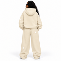 Ensemble de survêtements surdimensionnés personnalisés en tissu Air Layer avec broderie et épaules tombantes pour femme