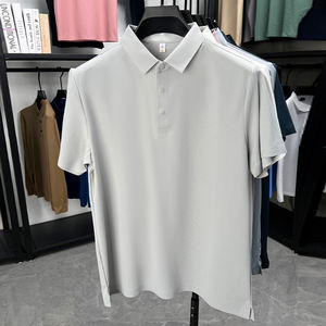 7 ए एंटी-बैक्टीरियल शांत पुरुषों की गर्मियों की टी-शर्ट शुद्ध रंग नए मॉडल बर्फ रेशम व्यवसाय प्लेड के लिए तैयार - Product Image 6