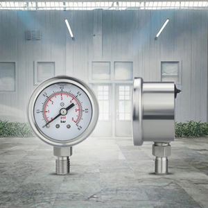 Manómetro Hidráulico Radial BSK OEM/ODM, Manómetro Mecánico YLB de Acero Inoxidable con 1.5% de Precisión para Plantas Industriales - Product Image 4