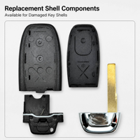 Coque de clé de voiture à 3 boutons pour remplacement de clé de véhicule Audi A4 A3 A4 A5 A6 A8 Quattro Q5 Q7