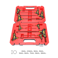 Jeu de clés hexagonales en T, clés Allen Torx en acier S2 robustes, 2 3 4 5 6 8 10 12 14 mm avec extrémités plates et sphériques pour la réparation de machines