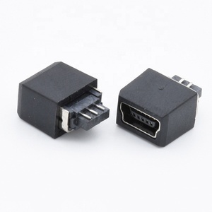 Connecteur <span class=keywords><strong>USB</strong></span> <span class=keywords><strong>Mini</strong></span> Type B 5 broches <span class=keywords><strong>femelle</strong></span>, montage sur borne à <span class=keywords><strong>souder</strong></span>, avec coque en plastique, 30V 1A - Product Image 5