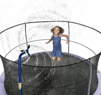 Aspersor de agua giratorio para niños, parque acuático para patio trasero, juguetes de juego al aire libre, accesorio de verano ajustable, azul