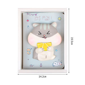 Carnet de notes créatif 3D mignon de dessin animé, carnet de bord à couverture rigide, anti-stress - Product Image 1