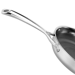 Padella Triplo Strato in Acciaio Inox 304 da 48cm/20cm, Professionale Premium Giapponese, Antiaderente per Crêpes, Base a Induzione 1-2L - Product Image 4