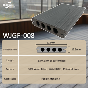 Plancher de <span class=keywords><strong>terrasse</strong></span> en composite WPC / Revêtement de <span class=keywords><strong>terrasse</strong></span> / Planche en <span class=keywords><strong>bois</strong></span> dur - Product Image 2