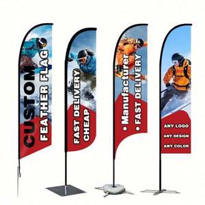 Individuelle Werbe-Windfahnen Messerförmige <span class=keywords><strong>Promo</strong></span>-Banner Strand-Feder-Tropfenfahne - Product Image 3