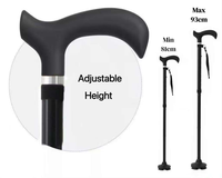 Bâton de marche en fibre de carbone avec poignée ergonomique souple - une aide à la mobilité légère pour le corps humain.