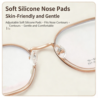 Monture de lunettes M6150 légère et durable, style vintage, branches en titane bicolores, transition dégradée violet-rose