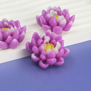 Adornos de Flores de Loto Artificiales de Resina para Manualidades, Decoración de Joyería, Horquillas, Fundas de Teléfono, Relleno de Slime - Product Image 2