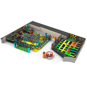 Trampolín de parque de aventuras interior personalizado de alta calidad trampolín de gimnasia de plástico con patio interior - Product Image 4
