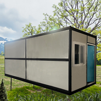 Petite maison pliable préfabriquée conteneur plat maison mobile détachable unité de stockage anti-ouragan insonorisée pour