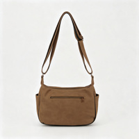 Sac à bandoulière en cuir PU pour femme, sac à bandoulière léger en nylon à deux sangles et multi-poches pour le quotidien, personnalisable