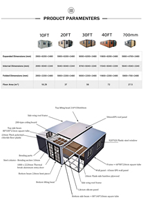 Casa Modular Portátil Expandible de Acero de 30 pies/40 pies, Económica, OEM/ODM, con Diseño Moderno y Estructura de Acero Galvanizado para Uso <span class=keywords><strong>en</strong></span> Almacenes - Product Image 2