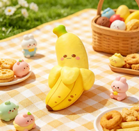 Jouet anti-stress en PU souple en forme de banane, à rebond lent, design fruit simulé, pour l'exportation