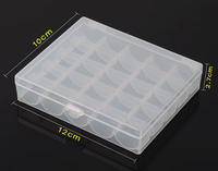 Boîte à canettes carrée pliable classique, organisateur de canettes de machine, étui en plastique transparent à 25 compartiments, boîte vide pour canettes et bobines de couture
