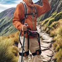 Vêtements de randonnée légers, résistants à l'eau, réglables sur plusieurs niveaux, en alliage d'aluminium/polyester amélioré, exosquelette de montagne