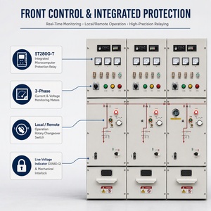 ตู้สวิตช์เกียร์ฉนวนกันไนโตรเจนแบบ SF6 ขนาด 12kV 630A ระดับ IP67 พร้อมระบบ VCB แบบ LBS สำหรับจ่ายไฟฟ้าแรงดันปานกลาง - Product Image 2