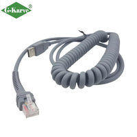 Câble USB vers RJ45 spiralé durable, câble RJ45 vers USB pour lecteur de codes-barres Symbol LS2208 LS4208 LS4278, cordon de données, fournisseur vérifié