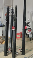 Mât télescopique de 12 m (40 pieds) pour caméra d'inspection aérienne, station météo, relevés solaires et balayage laser à 360°