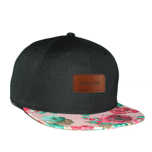 Promocionales personalizados de impresión 6 panel de bebé <span class=keywords><strong>gorra</strong></span> snapback <span class=keywords><strong>Gorra</strong></span> con parche de cuero logotipo - Product Image 3