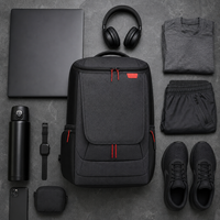 Sac à dos de voyage OEM durable, antichoc et étanche en tissu Oxford avec port USB pour console, personnalisable avec 5 logos