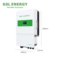 Convertisseur hybride GSL ENERGY US 12 kW, monophasé 120 V 240 V, certifié U/L1741 TUV CE, protection IP65, convertisseur solaire hybride parallèle