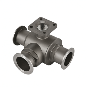 Vanne à bille électrique sanitaire COVNA 2 pouces 4 pouces 3 voies 12V en acier inoxydable avec serrage motorisé - Product Image 5