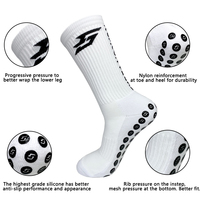 Chaussettes de Sport Hommes de Qualité Antidérapantes à Grip, Broderie Personnalisée, Compression, Motif Imprimé, Logo en Dessous, Football Numérique