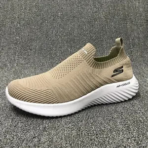 Jinjiang fabrika toptan düşük fiyat örme örgü üst moda ayakkabı çorap Sneakers spor erkek koşu ayakkabıları