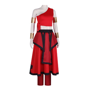 Costume Cosplay di Halloween per Anime <span class=keywords><strong>Avatar</strong></span>: <span class=keywords><strong>The</strong></span> Last Airbender, Costume di Bumi Omashu Katara con Pantaloni e Componenti Superiori - Product Image 4