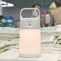 Luz LED con Sensor para Exteriores, Batería de Litio, Clasificación IP67, Garantía de 3 Años, Control Múltiple (Sonido/Interruptor/Control Remoto), Temperatura de Color Dual, para Camping