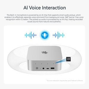 มินิพีซี <span class=keywords><strong>Beelink</strong></span> SER9 Pro ทรงพลังพิเศษ AMD <span class=keywords><strong>Ryzen</strong></span> AI 9 HX370 (12C/24T) แรม 32GB SSD 1TB คอมพิวเตอร์ตั้งโต๊ะขนาดเล็ก - Product Image 3