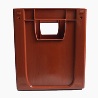 Boîte à vin en plastique marron 12 bouteilles pour emballage de bière et de vin Boîte d'emballage en plastique durable pour usage industriel Chemi