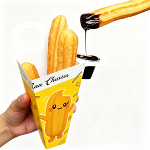 Caja <span class=keywords><strong>para</strong></span> Churros, Comida Callejera, Food Truck, Festival, Papas Fritas, Aros de Cebolla, Snack Dulce, Caja Desechable <span class=keywords><strong>para</strong></span> Churros al por Mayor - Product Image 3