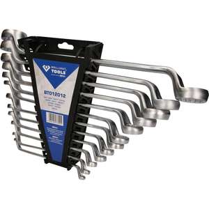 Brilliant Tools Juego de llaves de doble anillo, offset, 12 piezas - Product Image 1